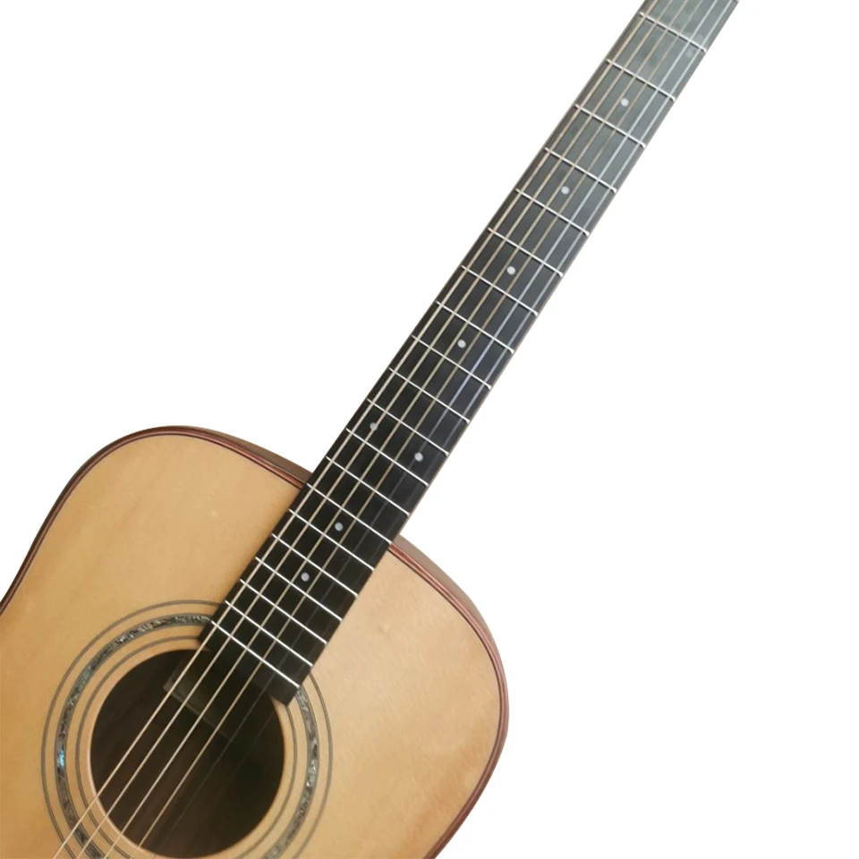 41 inch D barrel rounded high configuration black finger acoustic  guitar