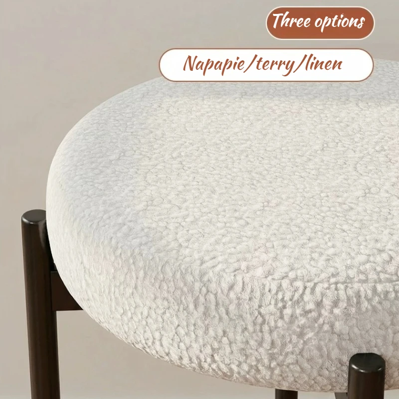 Clearance Modern Stool Stackable Floor Metal Upholstered Stool Makeup Portable Sgabello Pieghevole Portatile Home Furniture