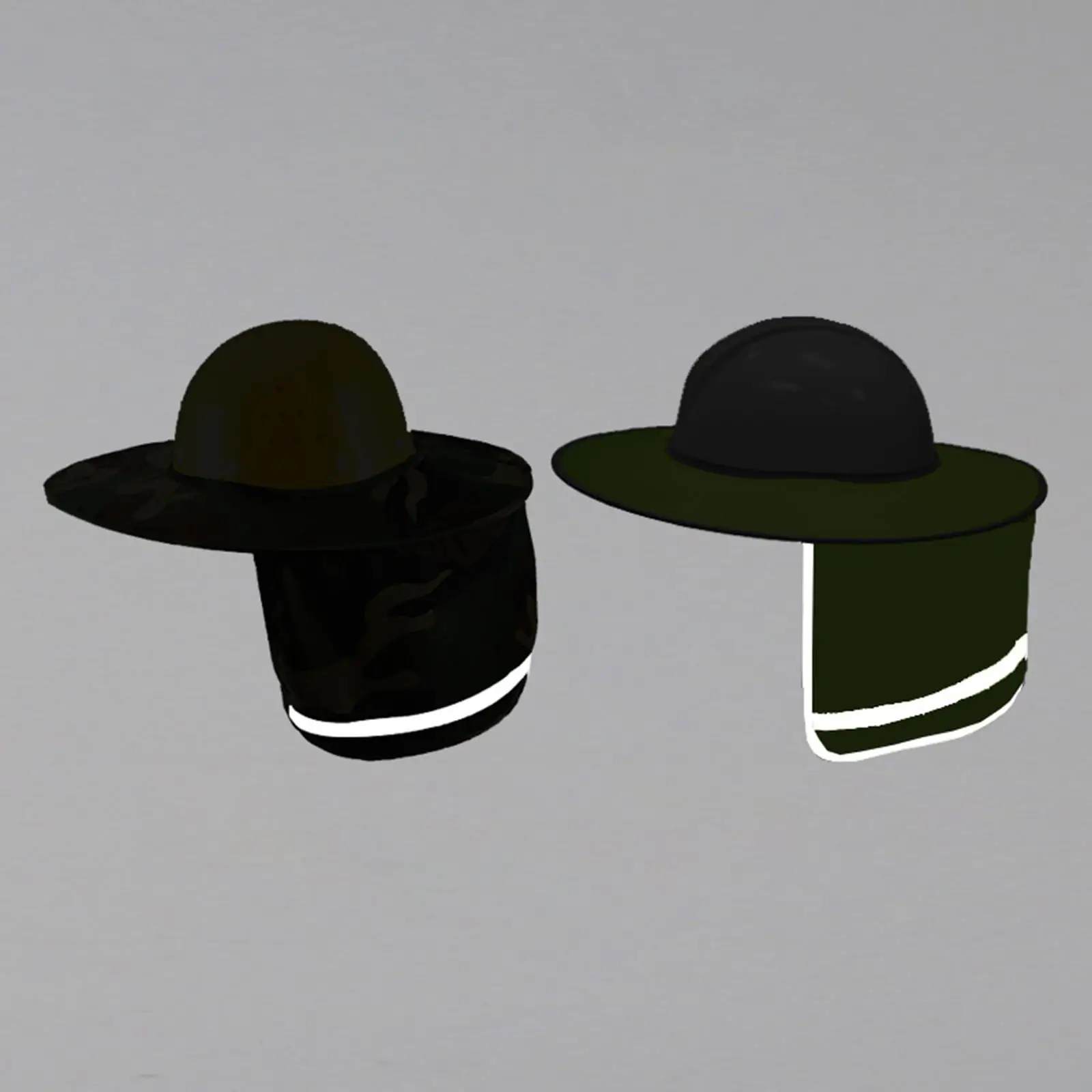 غطاء مظلة للرقبة، غطاء شريطي عاكس للضوء لصيد الأسماك والتنس باللون البيج