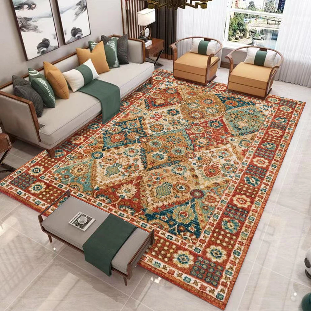 Bohemian Rug,Carpet Rug for Living Room Bedroom Sofa Decoration,Kid Play Non-slip Floor Mat  Bedroom Decor Machine Wash