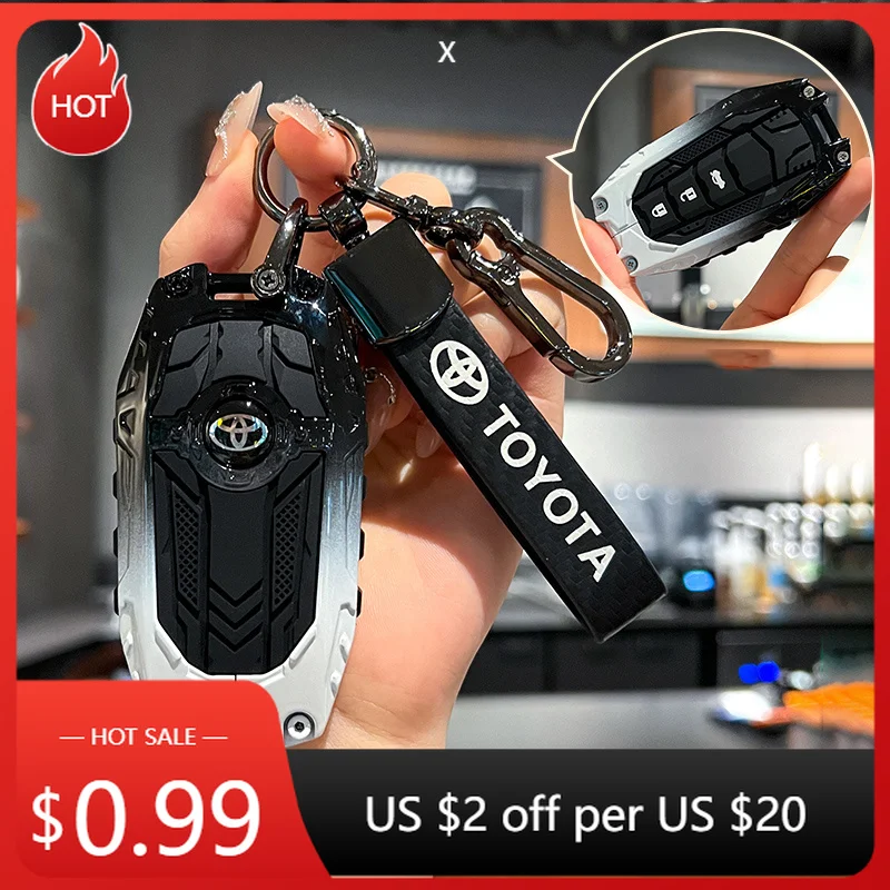 

Для Toyota 2026, чехлы для горячих ступиц, чехол для дистанционного ключа автомобиля, защитный чехол для брелока, аксессуары без ключа для Toyota RAV4 Crown Hilux Fortu