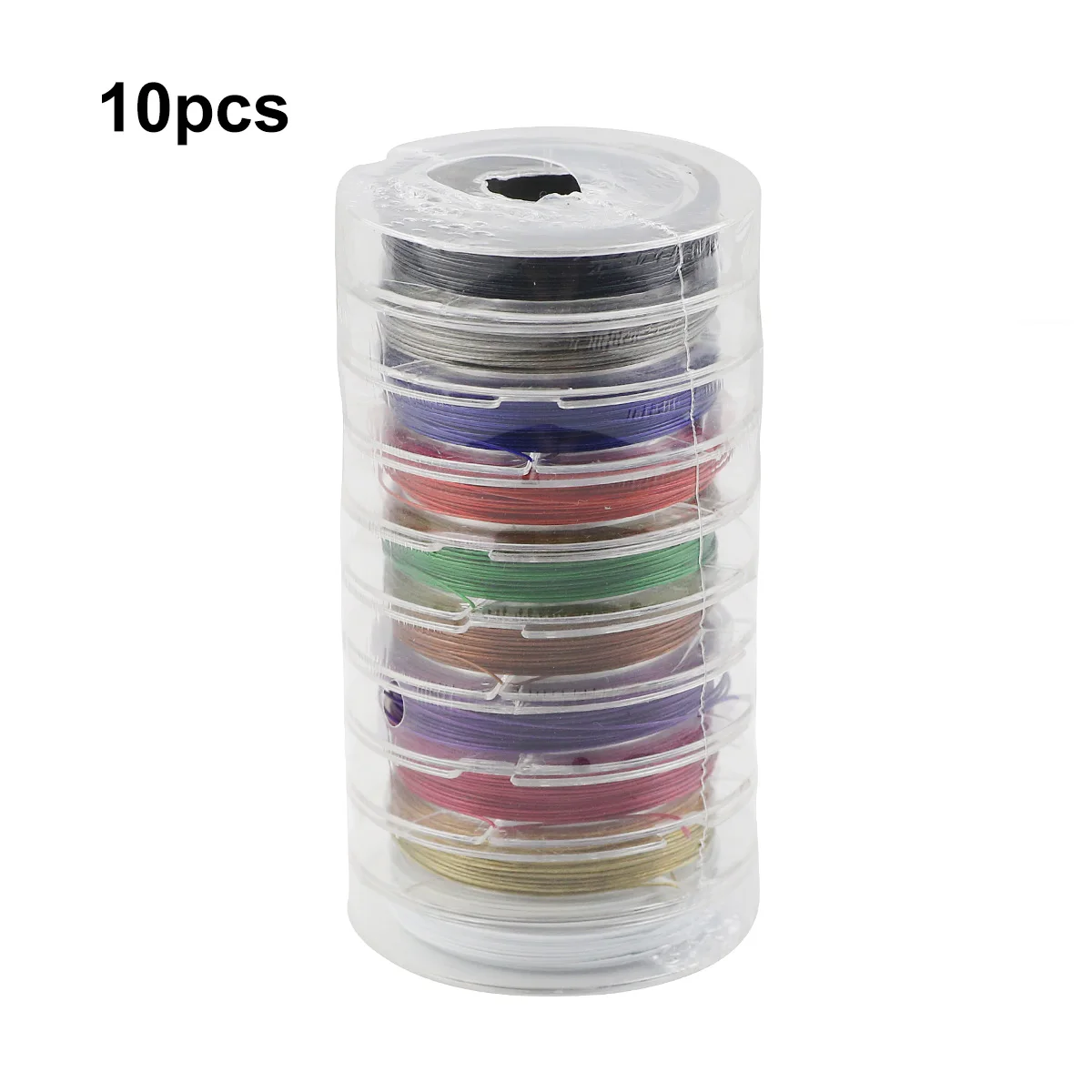 10 Roll Resistant Strong Line 0.3/0.38mm Set Stainless Steel Beading Wire Jewelry Cords String for DIY Bracelet Necklace Making