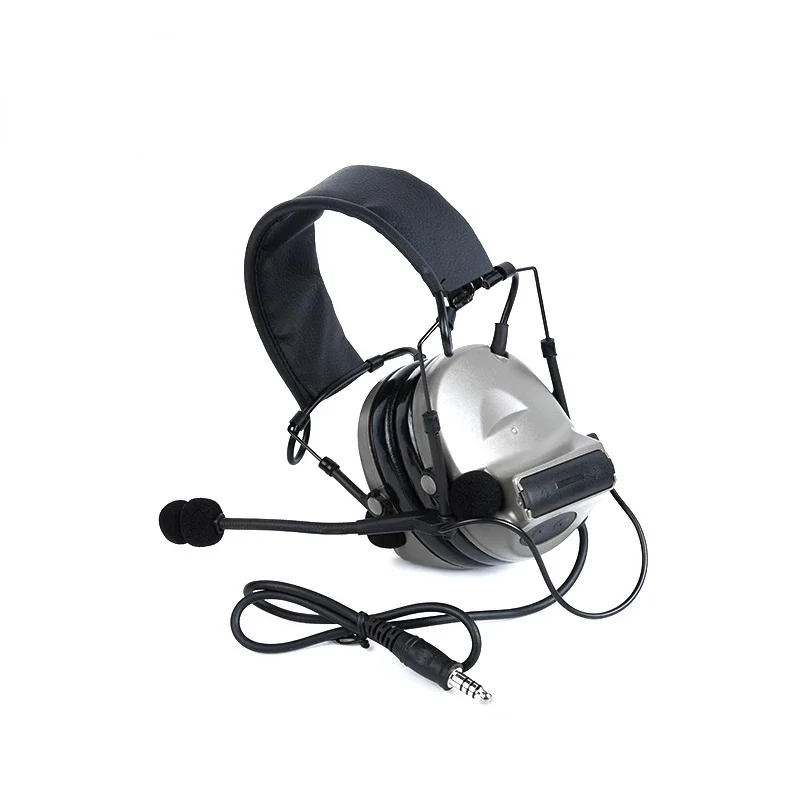 Tactical Headphone Head-Mounted Pickup Noise Reduction Cosplay Military Fans Eat Chicken Real CS Communication Equipment