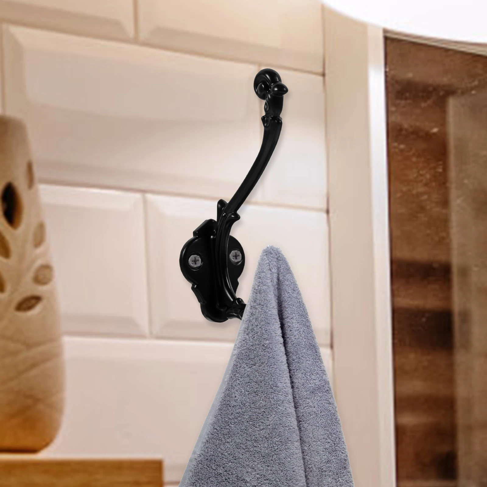 

10pcs Zinc Coat for Clothes Wall Hooks Towels Bathrooms Coat Wall Hook Hook Towel Hooks Heavy Duty Long Lasting