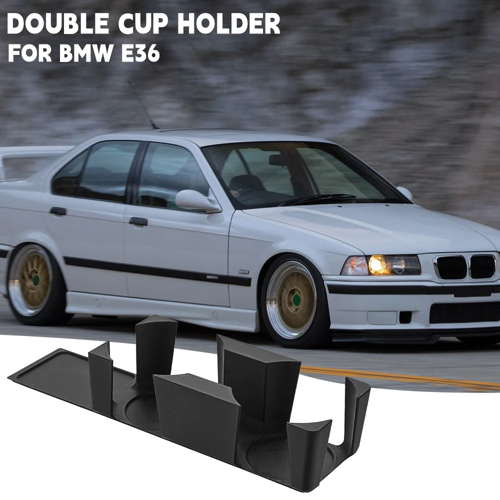 

Double Cup Holder For BMW E36 Center Console Cup Holder 3D Printed