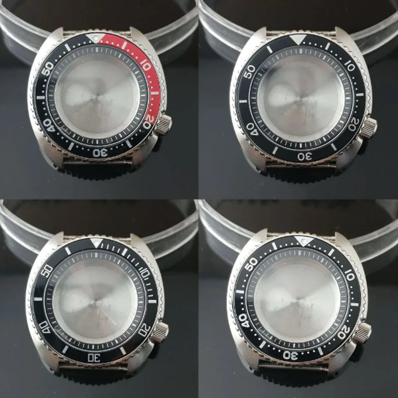 42.5mm silver rose gold black new watch case ceramic bezel sapphire glass chapter ring fit NH35 NH36 ETA2824 movement