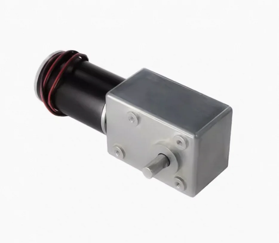 12V24 high-torque turbine worm self-locking motor with low-speed speed regulation and forward/reverse rotation capabilities
