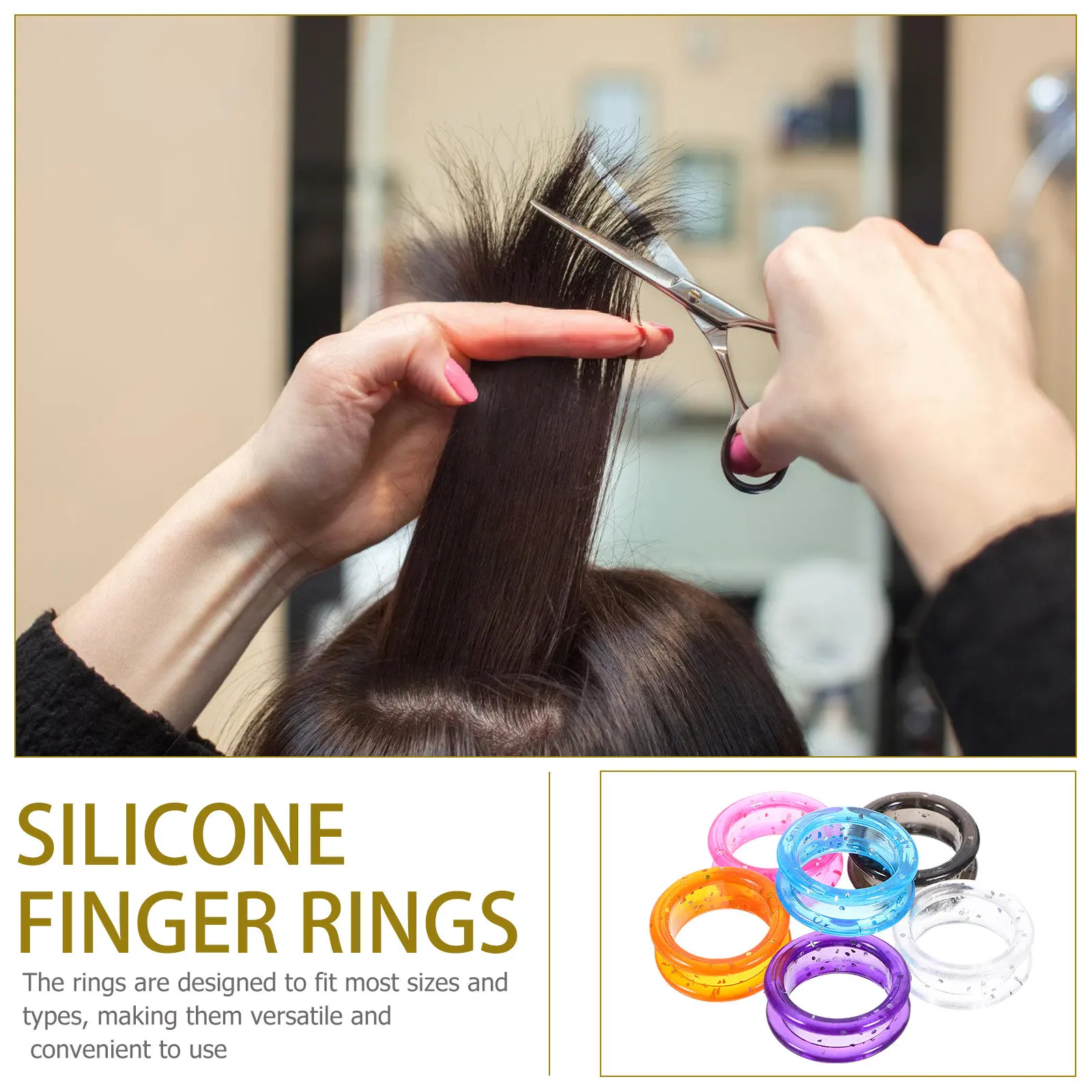 12Pcs Scissor Finger Protective Rings Silicone Hairdressing Grooming Tool for Pet Dog Grooming Shears Barber Scissor Comfort
