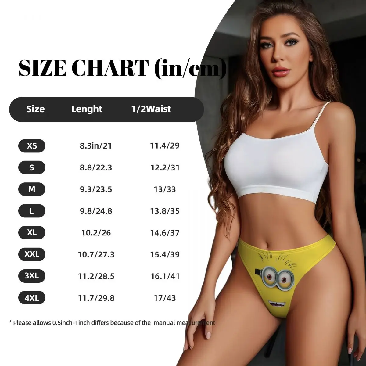 Custom Women\'s Minions G-string Thongs Breathable Manga Panties Underwear