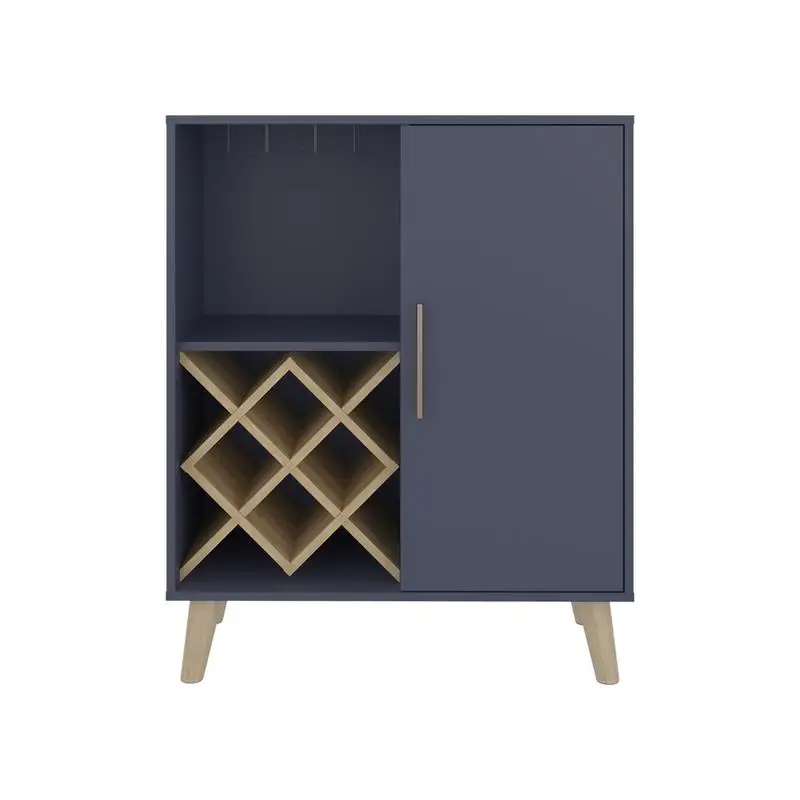 Multifunctional Bar Cabinet with Wine Rack and Storage Compartments