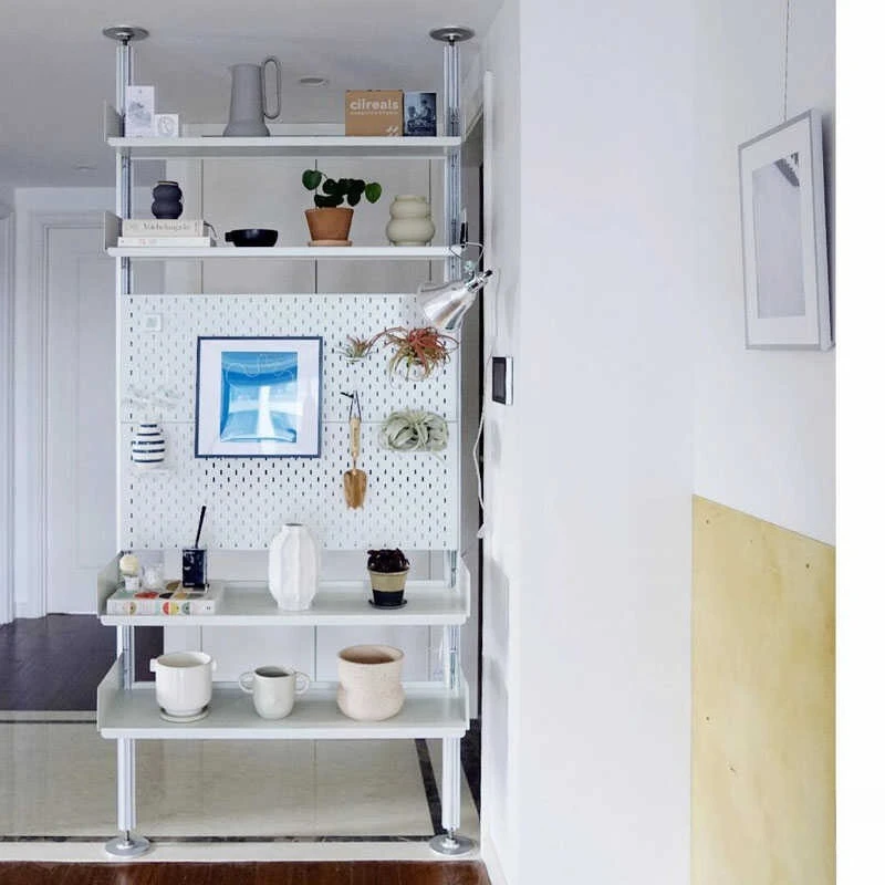 Étagère à figurines, bibliothèque à séparation réglable, panneau à trous