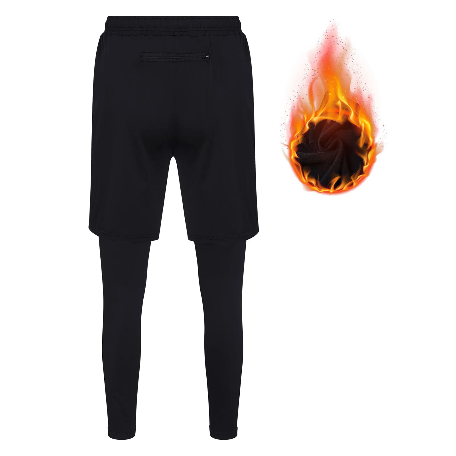 남성용 운동복 플리스 안감 레깅스와 백 웨이스트 쇼츠 성인 남성 복싱 체육관 피트니스 스포츠 운동 러닝 의류