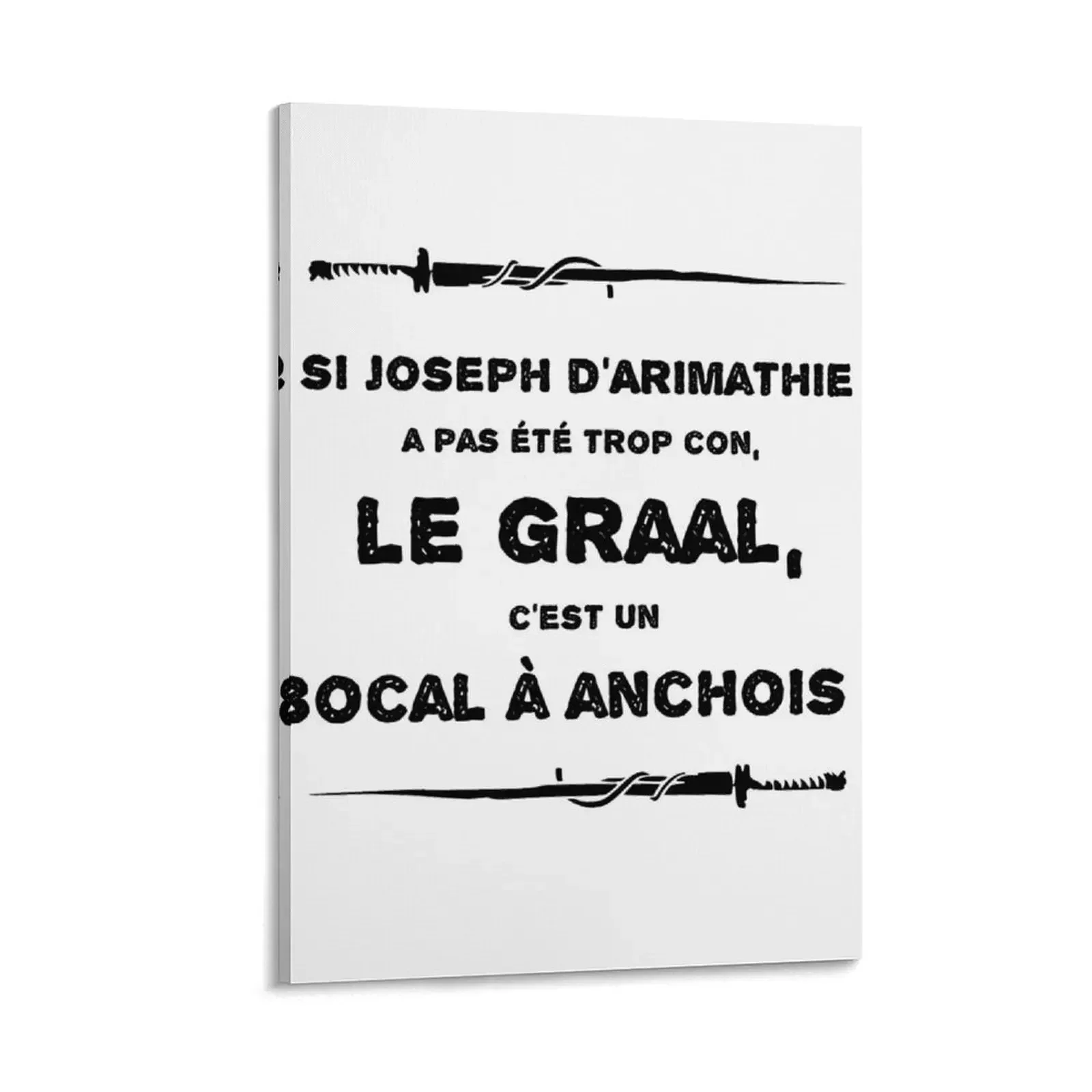 

Kaamelott - Anchovy jar - Perceval quotation Canvas Painting Paintings Paintings on canvas for living room art painting