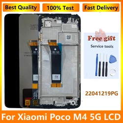 Pantalla For Xiaomi Poco M4 5G LCD Display Full With Frame 22041219PG Touch Screen Digitizer Assembly Replacement Repair Parts