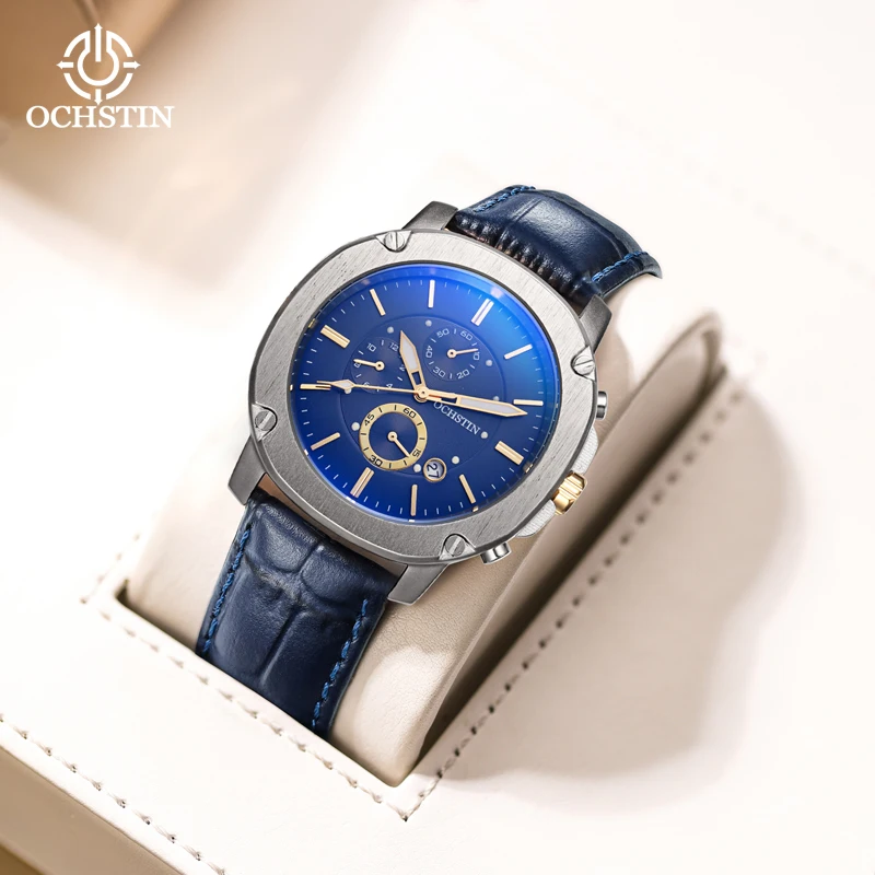 Ochstin Sports Street Style Pilot Series Multi functional Quartz Movement Waterproof Watch New 2024 Men's Quartz Watch