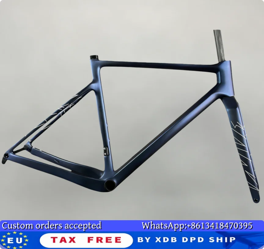 

Super light Gravel Carbon Road Frames Gravel Bicycle Frameset Blue Chameleon new Disc