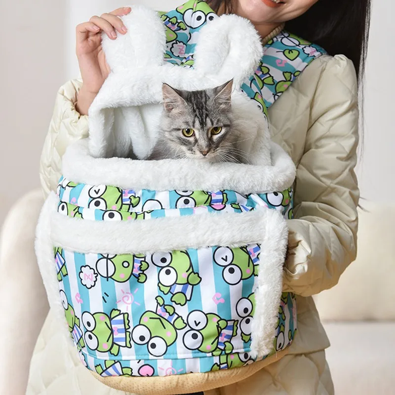 Winter Shoulder Pet Backpack Nest Portable Warm Cat Bag Kitty Cat Nest Small Dog Kennel Pet Nest