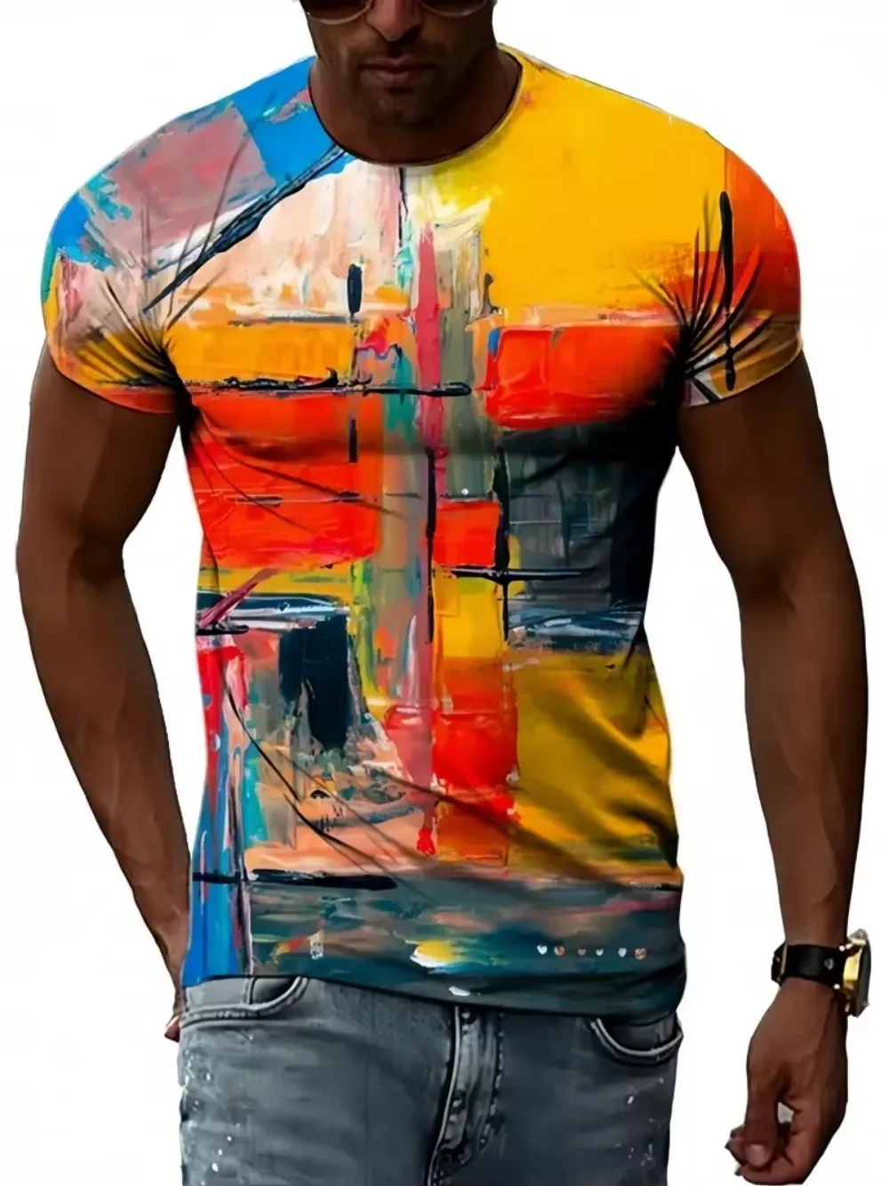 Visual Illusion Vortex Tunnel Pattern Quick-dry Breath 3D Print Sports Men T-shirt Outdoor Street Casual Fashion Summer Clothing