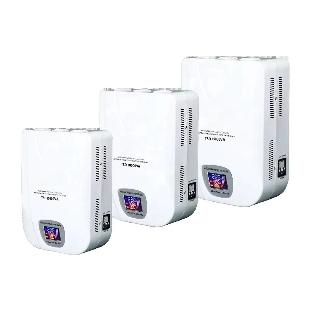 

Wall Mounted Single Phase AC Copper Input 90V-250V Output 220V Servo Stabilizer 5kVA Automatic Voltage Regulator SVC