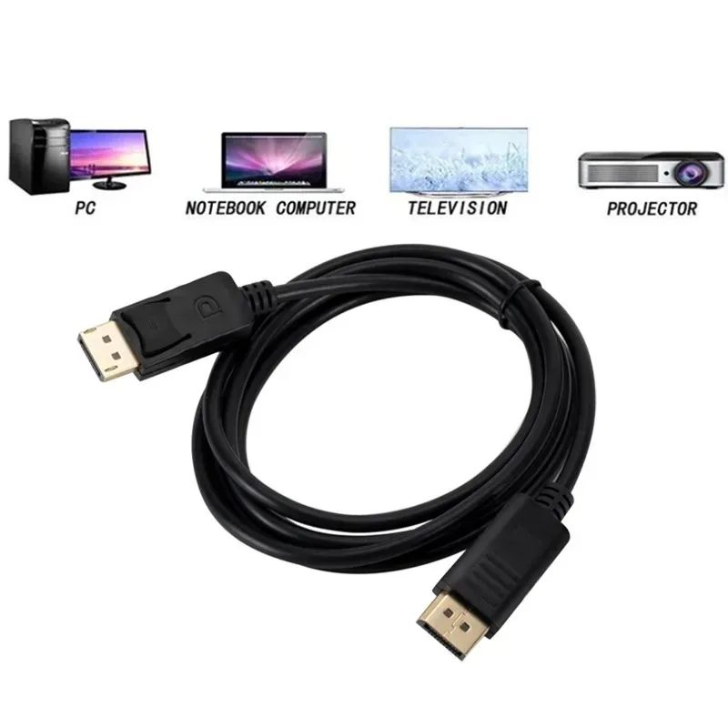 GRWIBEOU 1080P DP To DP Display Port Cable for Video PC Laptop TV 1.8M Adapter Cable DP TO DisplayPort Cable for Notebook