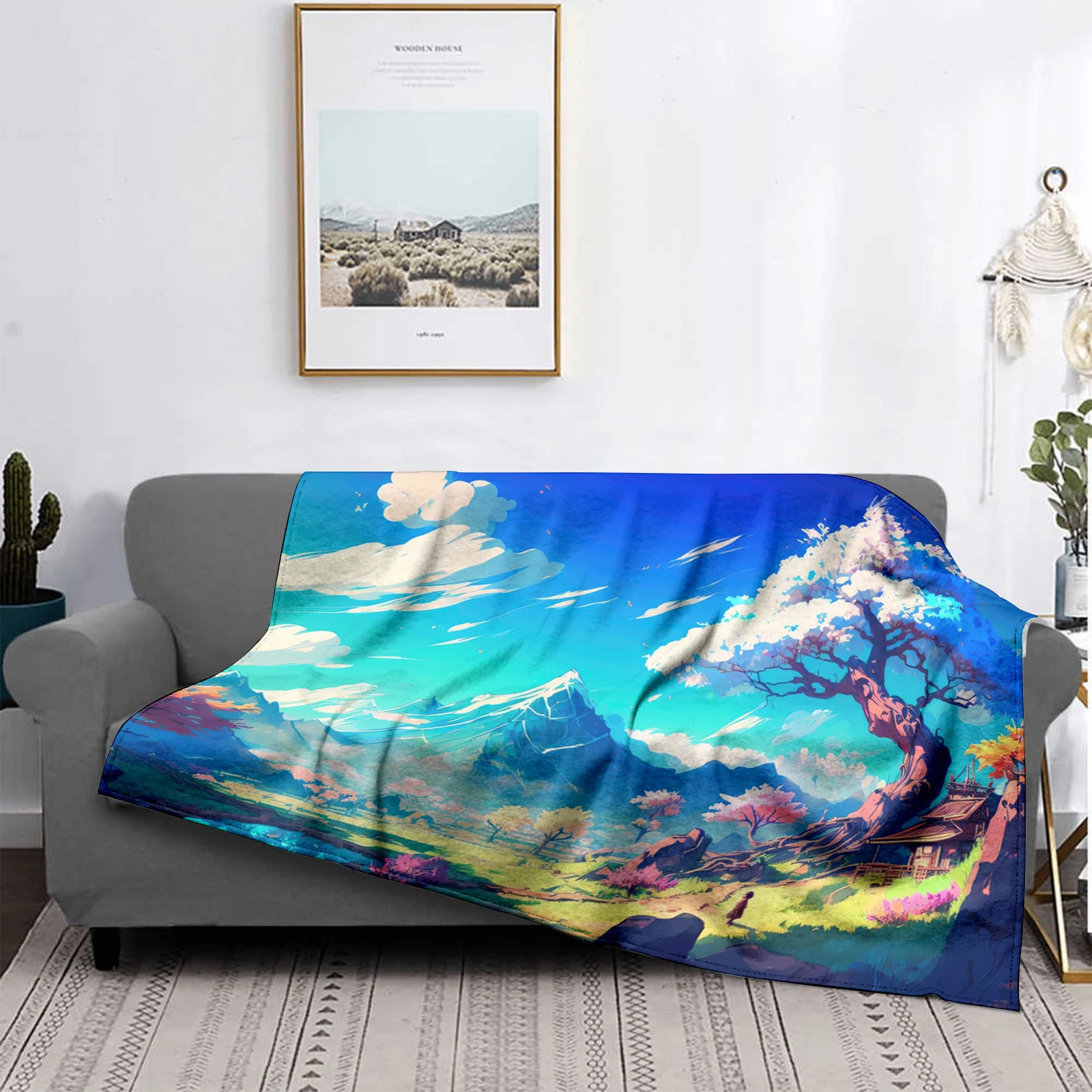 Home decoration plush Sofa blanket Colorful Animal  Bedspread on the bed anime fluffy soft blankets thick blanket for winte