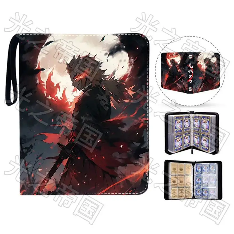 DIY 귀멸의 칼날 카드북 렌고쿠 시네쥬로 아가츠마 젠이츠 카마도 탄지로 카드 앨범 애니메이션 컬렉션 액션 피규어 선물