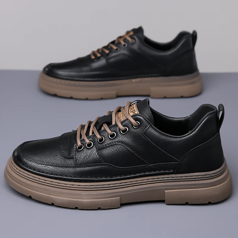 Zapatos deportivos غير الرسمية de cuero para hombre، calzado غير الرسمية للأعمال، القابلة للتنفس، الفقرة برينسا وأوتونو، 2025