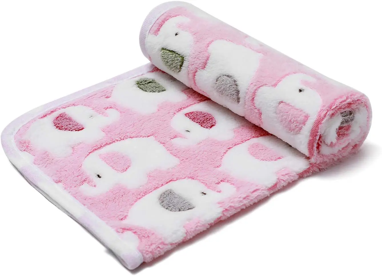 Schattige Olifant Babydeken Pasgeboren Inbakeren Wrap Beddengoed Zacht Warm Baby Quilt Koraal Fluwelen Kinderwagen Cover Baby Accessoires