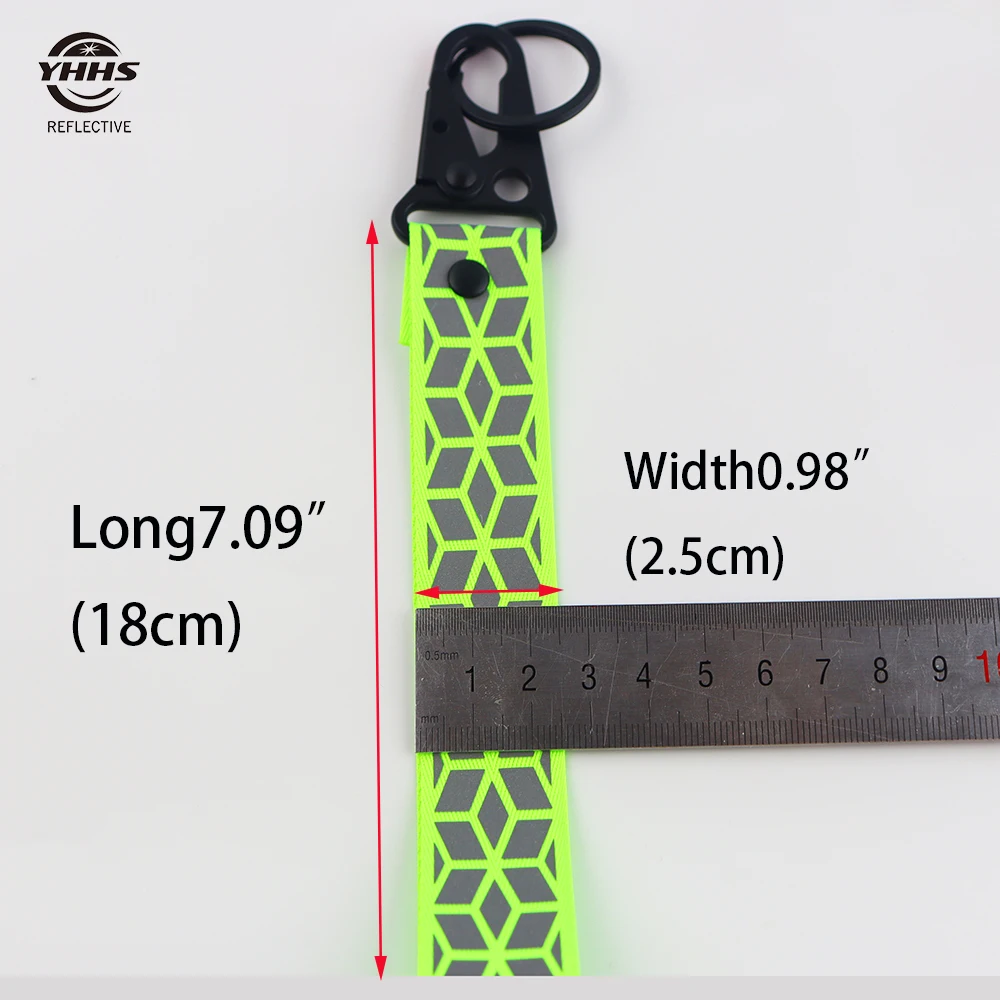 Wholesale Bag Pendant High Quality Promotion Safety Reflective Keychains For Kid's Schoolbag Riding Gear