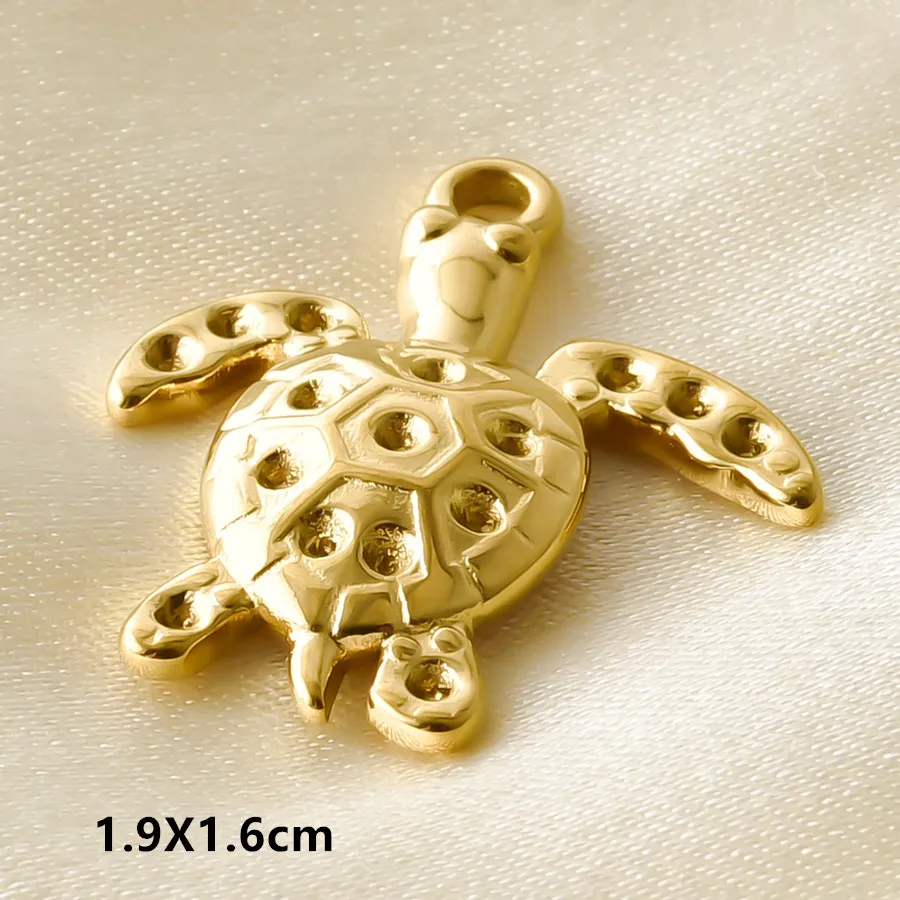3/5 Stück/Set Meerestier-Anhänger in Goldfarbe mit Öltropfen-Effekt, Seestern, Muschel, Fisch, Edelstahl-Anhänger für Schmuckherstellung, DIY-Armbänder – Detail 19