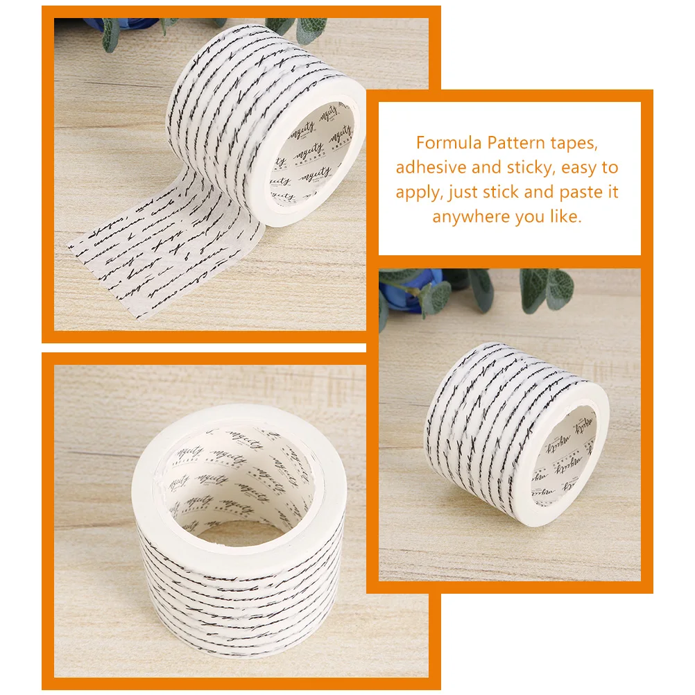 

2 Rolls Book Washi Tape Adhesive Paper Tapes Glue for Scrapbooking DIY Crafts Handmade Account Colorful