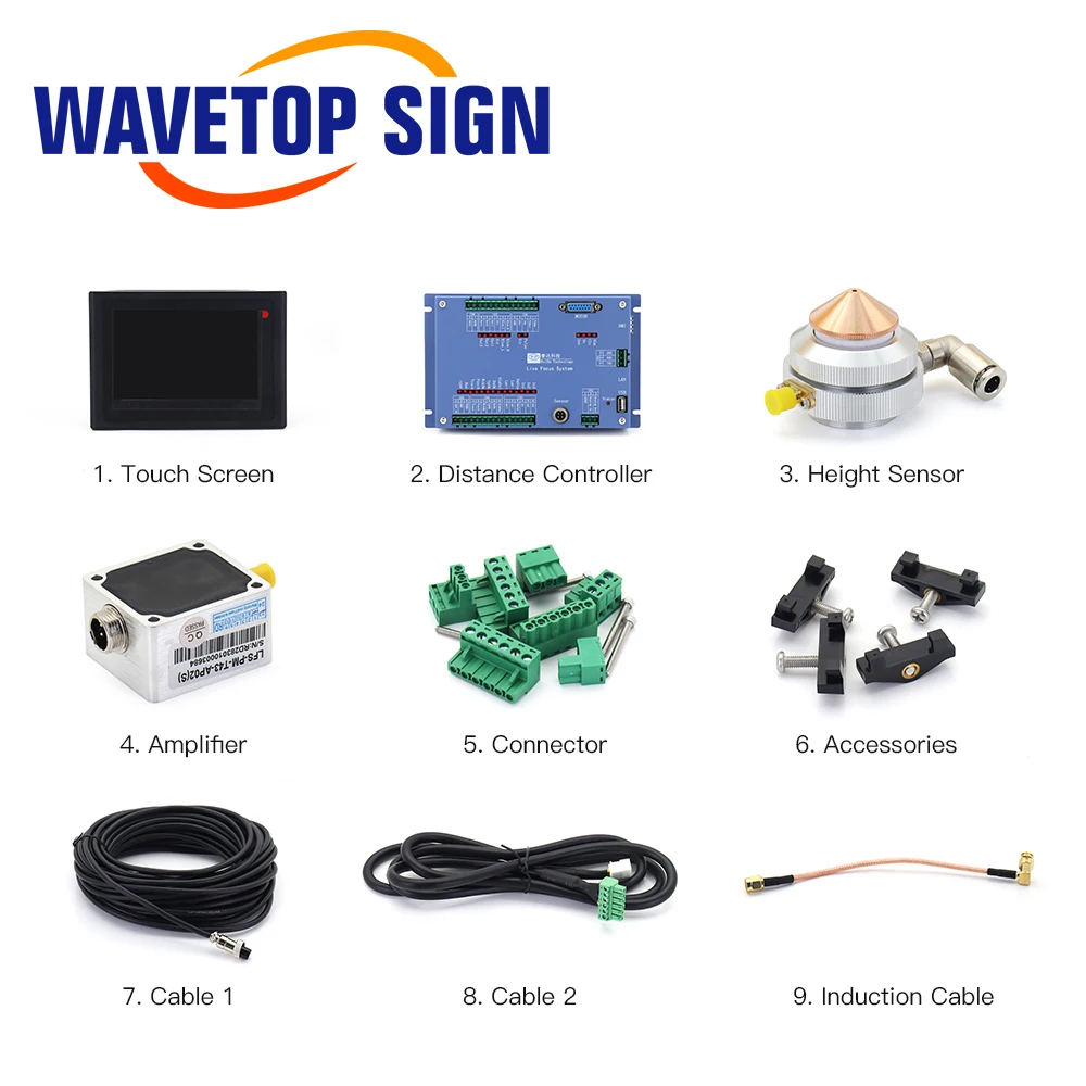 WaveTopSign CO2 レーザー コントローラー LFS-PM-T43 LFS-AM-T43 精度 ソフトウェアベースのオートフォーカス センサー システム（センサー アンプ付き）