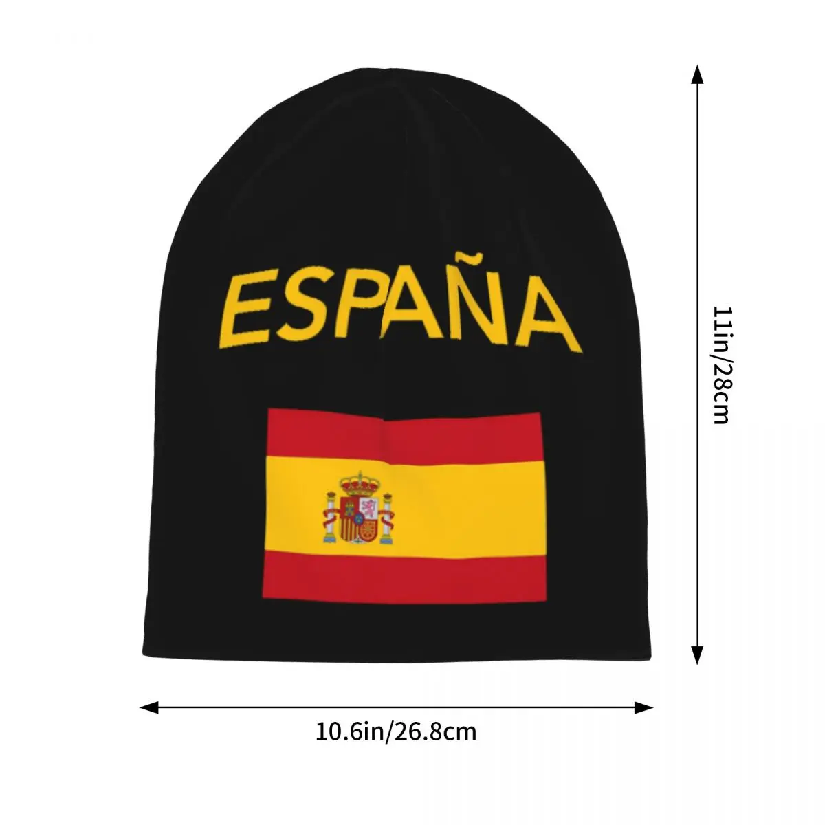 Spain Spanish Flag Unisex Adult Beanies Caps Knitted Bonnet Hat Warm Fashion Autumn Winter Outdoor Skullies Hats