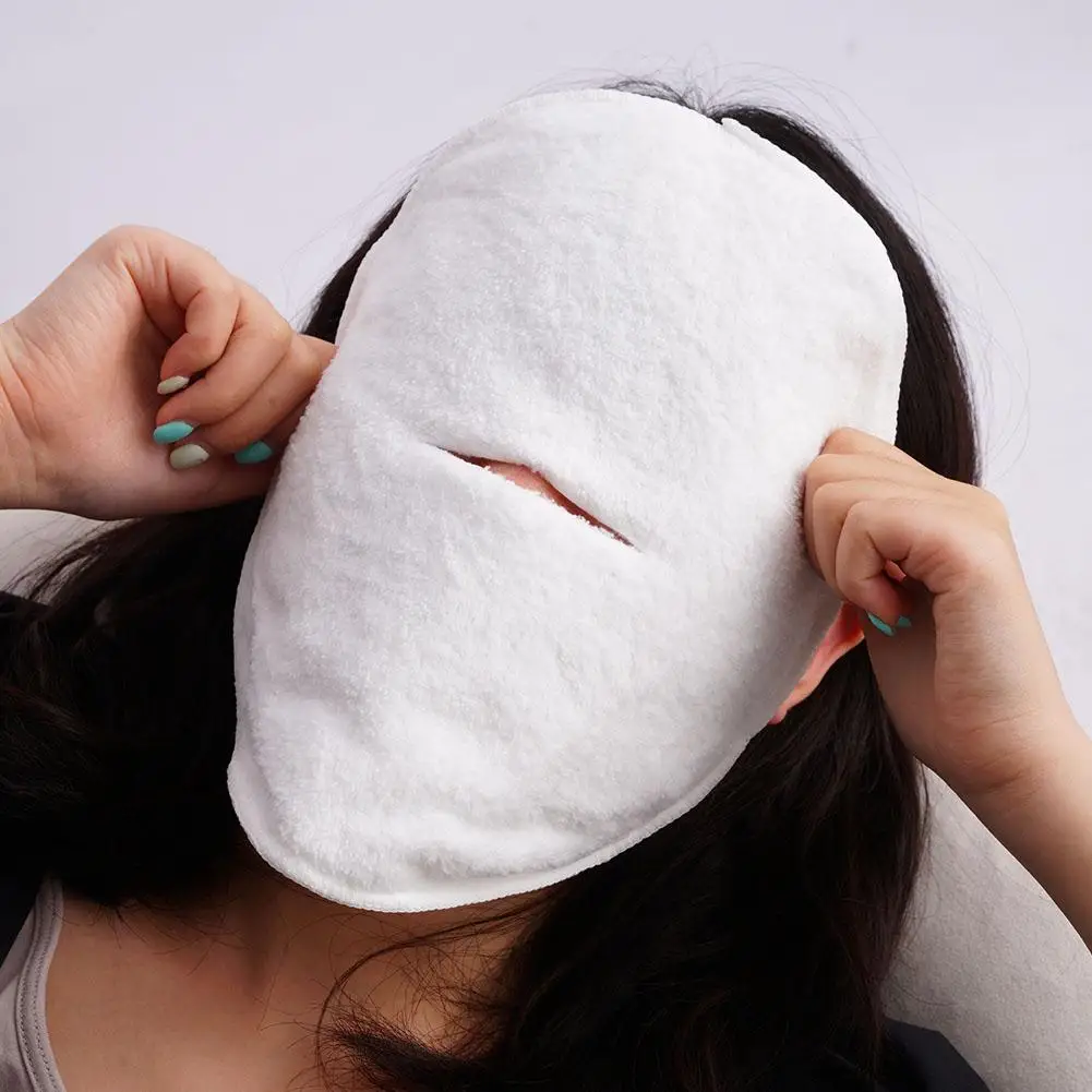 Skin Care Mask Cotton Hot Compress Towel Wet Compress Steamed Face Towel Open Skin Pore Clean Compress Mask Thickened Face Towel