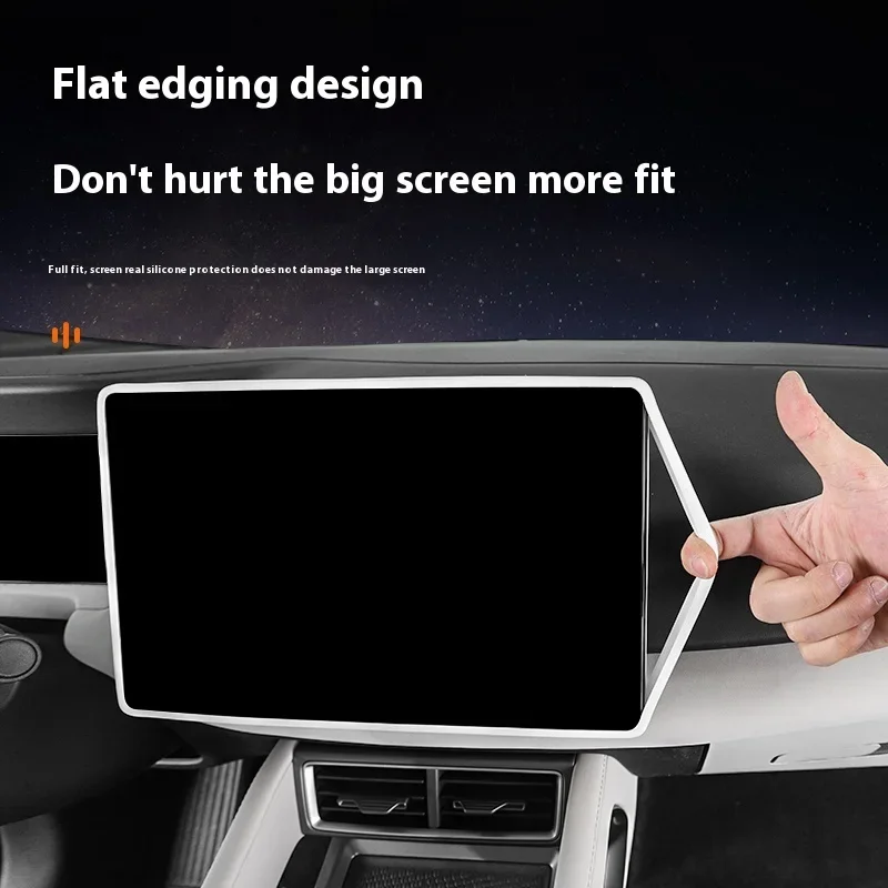 For BYD Yuan UP 12.8inch  Special Screen Protector Interior Navigation Instrument Display Screen Silicone Ring Modification