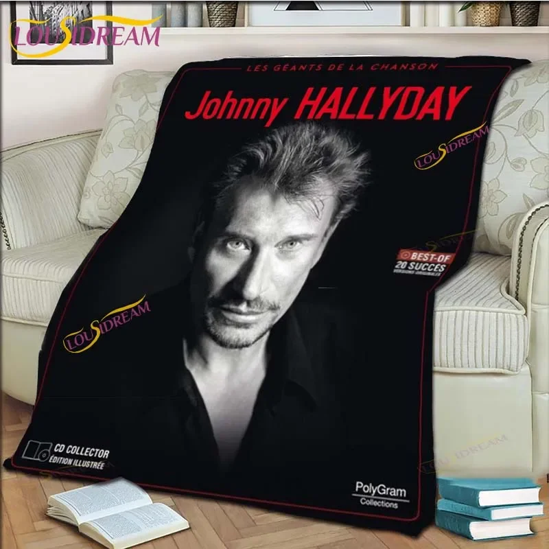 Johnny Hallyday Warm Plush Flannel Blanket Throw Blanket for Living Room Bedroom Bed Sofa Picnic