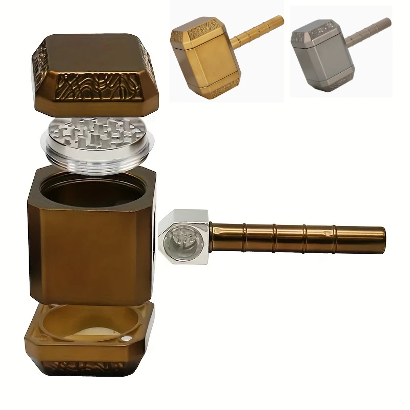 Hammer Shaped Herb Grinder for Kitchen Spice Tea Pepper Herbal Spice Dispenser Tobacco Cigarette Smoking Accessories Gift