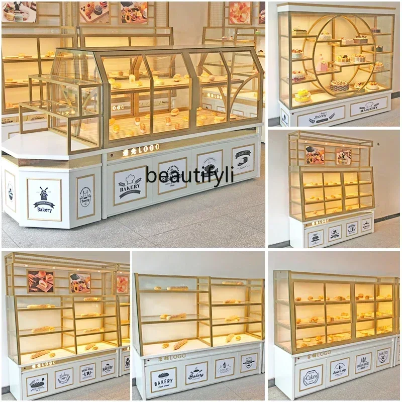 PPP CCake Shop Showcase Bread Display Glass Commercial Baking Bread Rack Display Rack