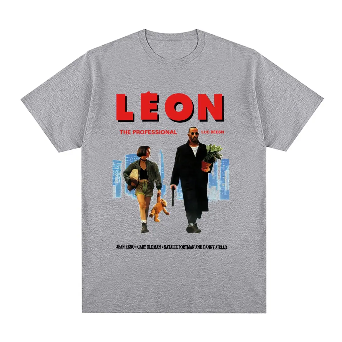 Leon Movie The Professional Vintage Printed T-shirt Men Women Cotton Loose Casual Tshirt Men's T-shirts Summer Men's Clothing