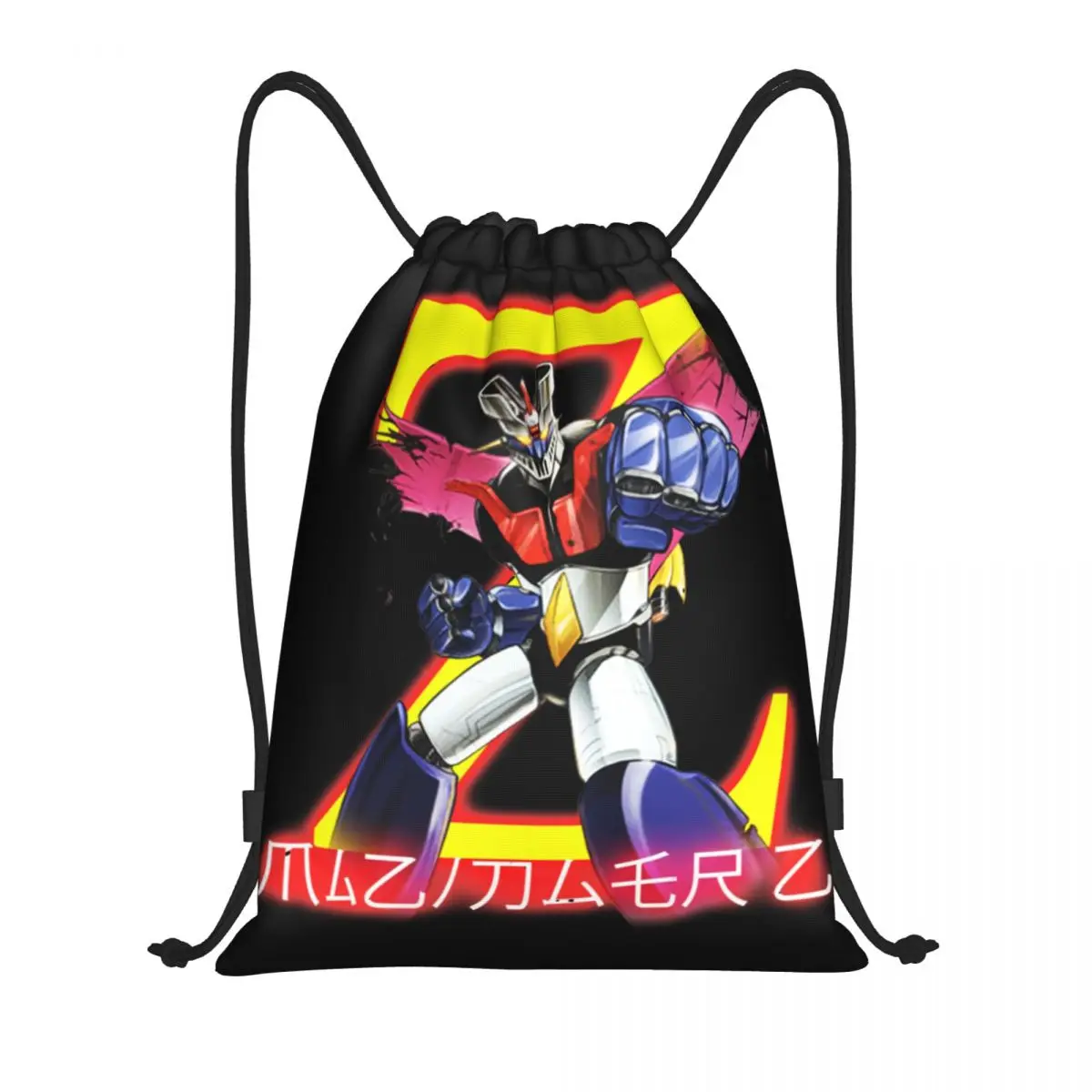 Mazinger Z Super Robot Backpack Drawstring Sports Gym Bag String Sackpack for Working Out