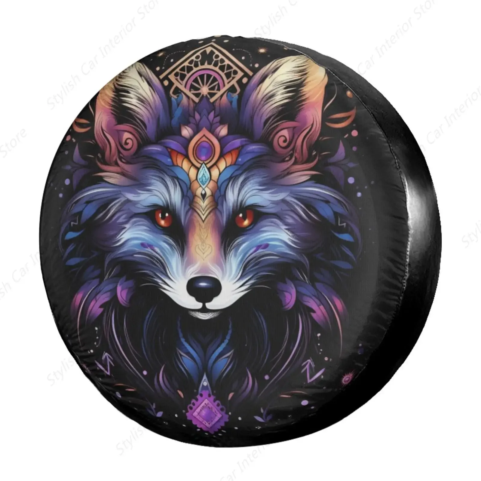 

Spare Tire Cover Bohemian Mandala Fox Wheel Covers Sun Protection Waterproof for Truck RV Trailer SUV and Many Vehicle