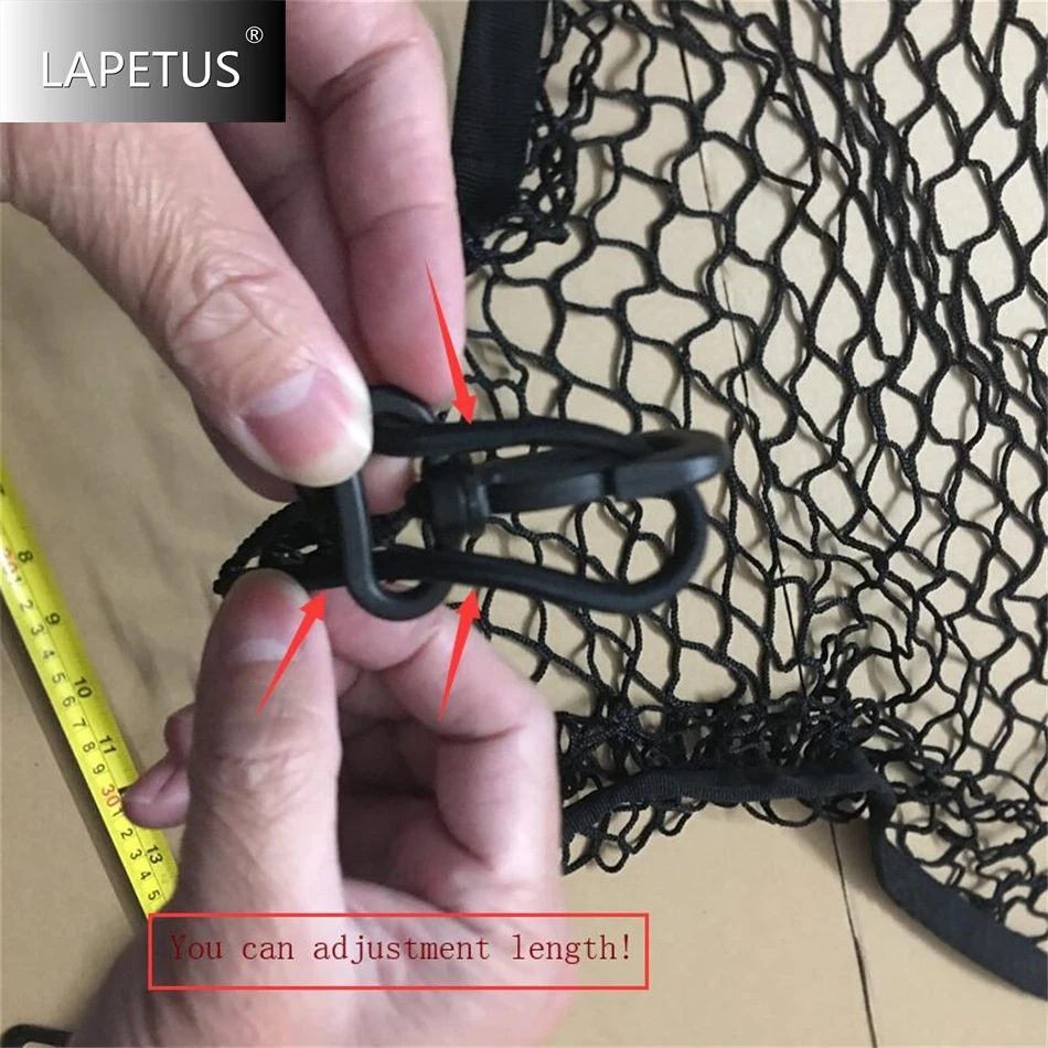 

Accessories Rear Trunk Tail Luggage Storage String Bag Mesh Multifunction Net Cover Kit Interior For Renault Kadjar 2016 - 2022
