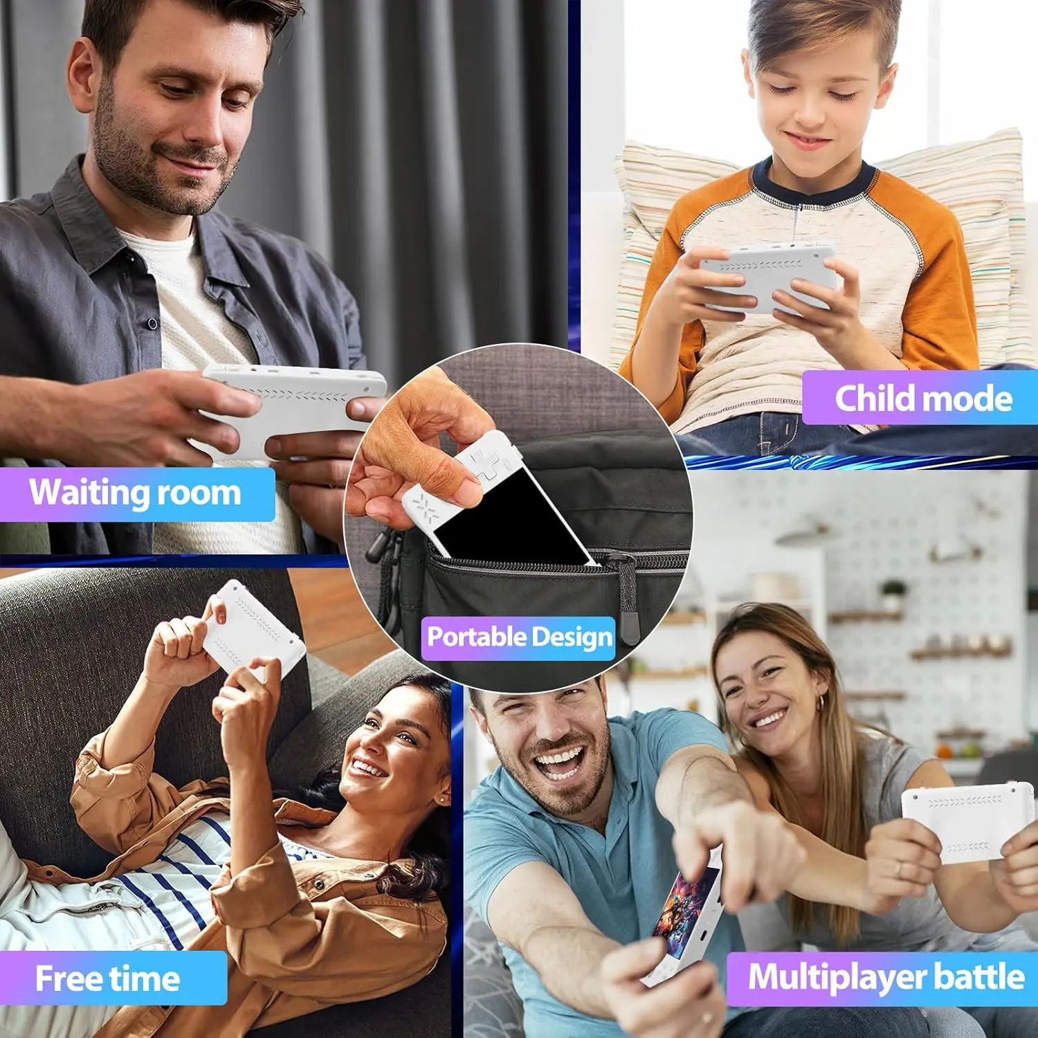 업그레이드된 XF40H 휴대용 게임 콘솔 레트로 게임 콘솔 사전 로드된 클래식 게임 4.0인치 4K HD IPS 스크린 오픈 소스 리눅스