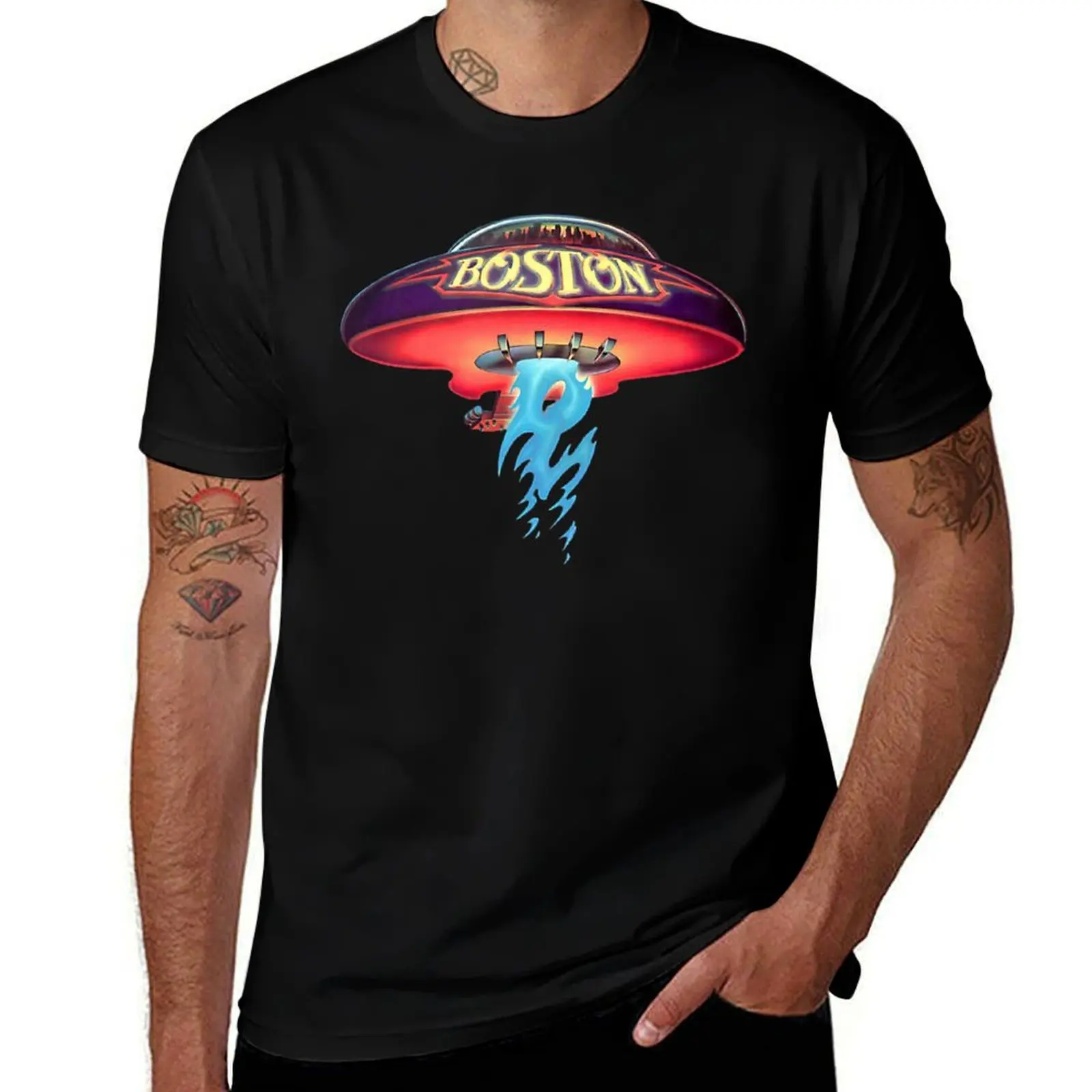 Boston - The Band - Logo T-Shirt heavyweights topping oversized graphic tee mens graphic t-shirts funny