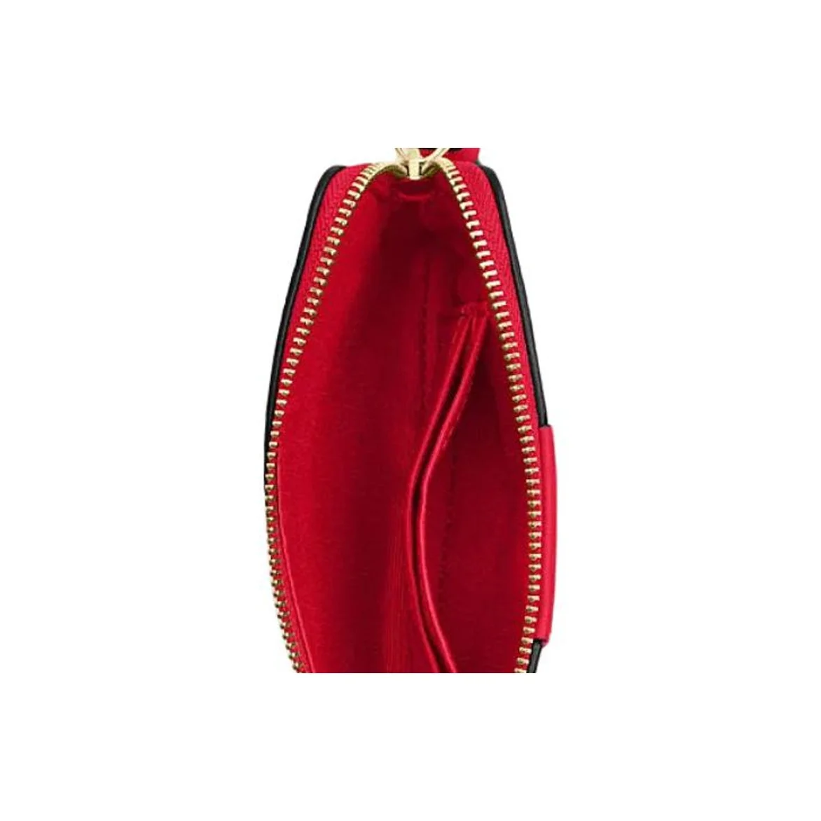 COACH Corner Zip Artificial Leather, Cow Split Leather Wrist Bag Clutch Small Women's Walnut & Red CW854-IMXD0 view 5
