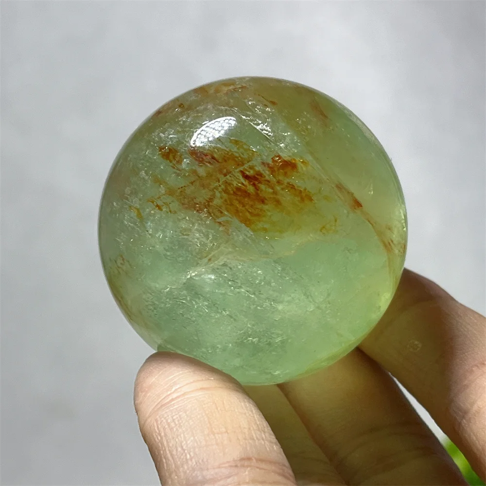 Crystal natural Fluorite Stone Quartz Sphere Ball Green Carving Mineral Home Decoration Meditation Rainbow Fluorite +Stand
