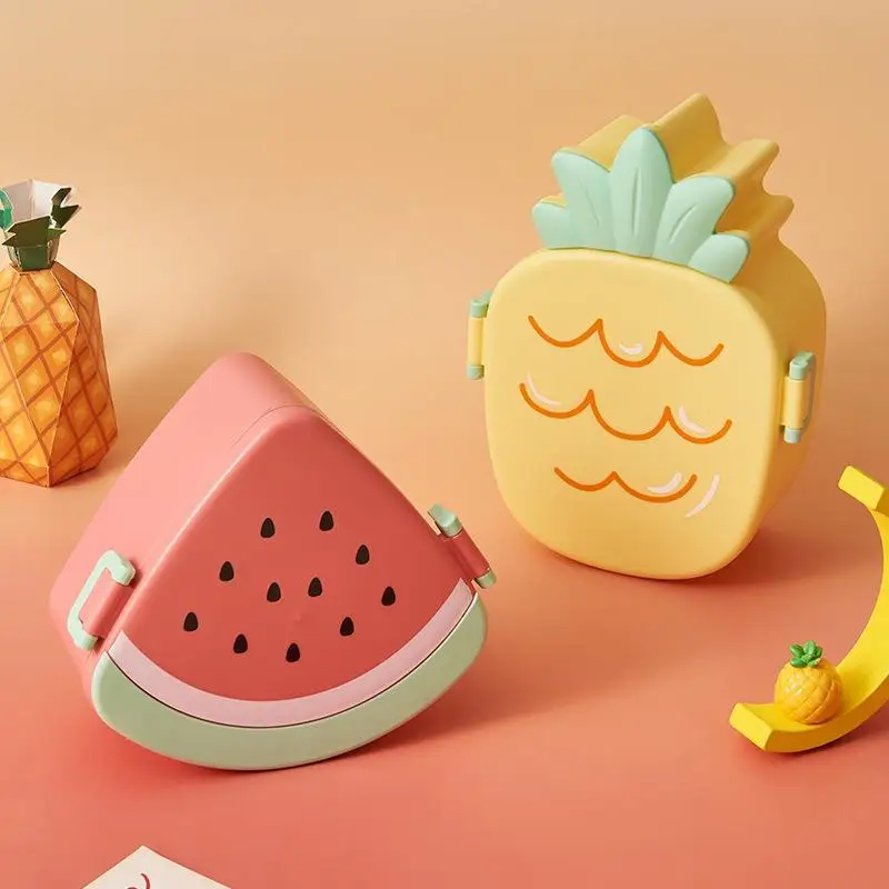 1 PCS Fruit Shaped Divided Lunch Box, Microwave Safe For Student Daily School Use, Fresh Box