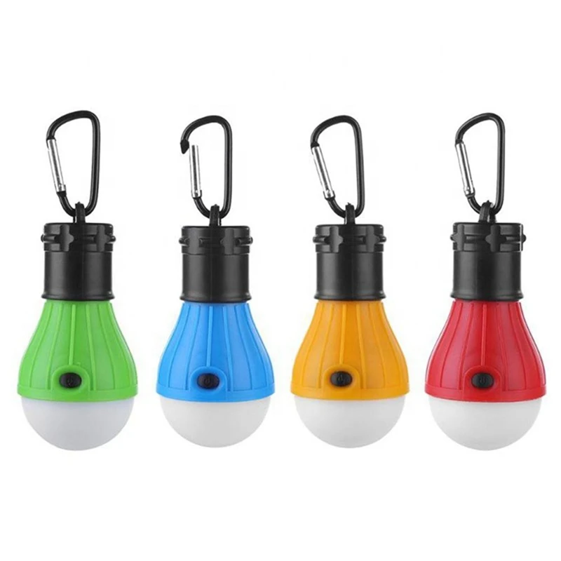 4 PCS Tent Light Portable LED Camping Tent Lantern Bulb Camping Gear Camping Hiking Backpack Fishing Blackout