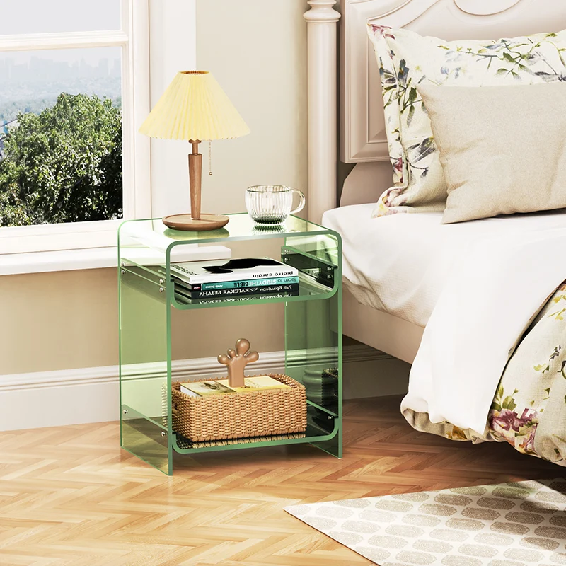 Акриловая прикроватная тумбочка, маленькая детская прикроватная тумбочка, шкаф для хранения, креативная простота, чрезвычайно узкая и прозрачная.