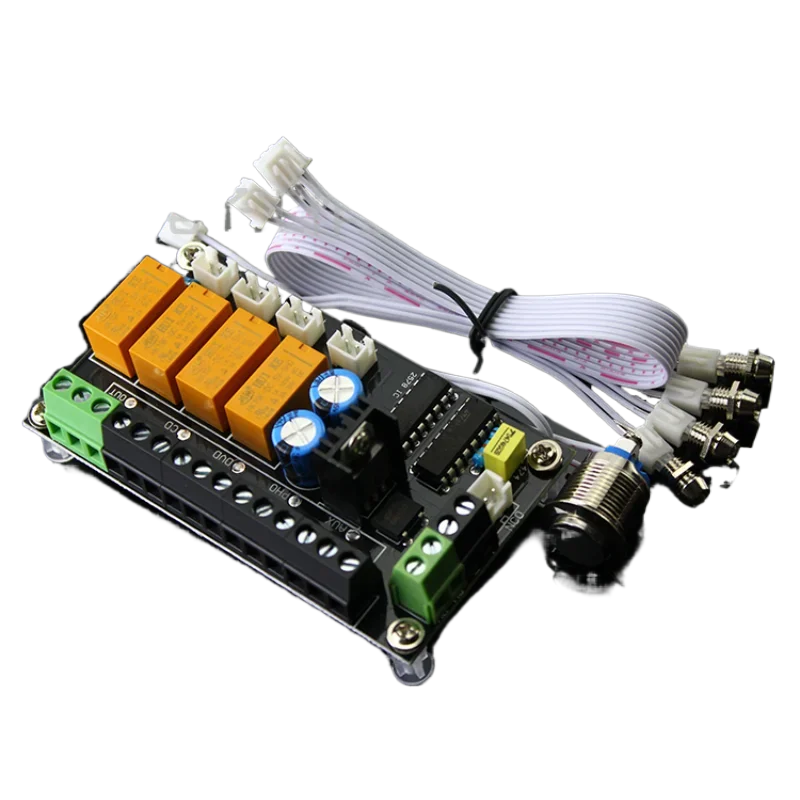 Toque el botón 4 para seleccionar 1 Método de entrada DC/AC. Tablero de conmutación de fuente de sonido tipo cableado de relé